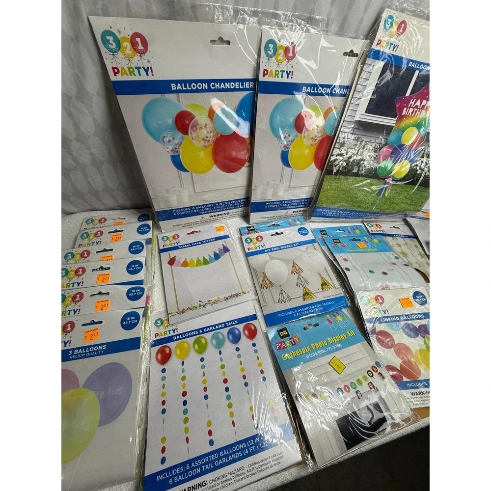 Party Balloons, Chandelier, Yard Sign Kit,‎ Photo Display, Garlands & More